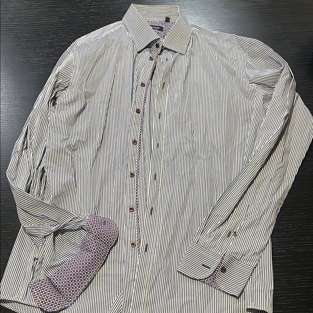 Sand Copenhagen Men's Striped Button-Up Shirt size 46